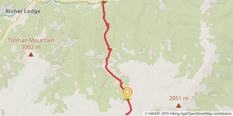 Corral Creek Trail stage 2 Map