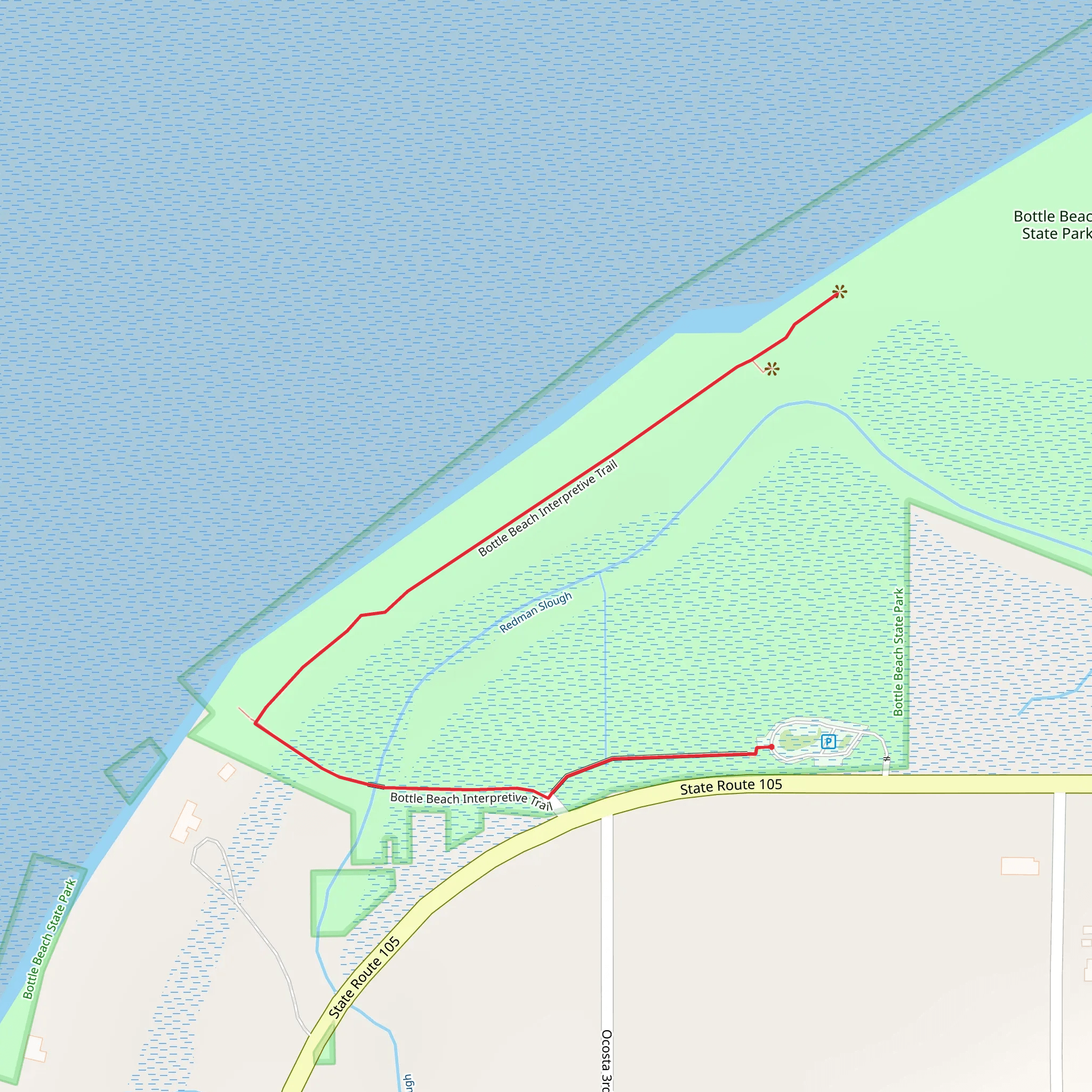 Bottle Beach Interpretive Trail mobile static map