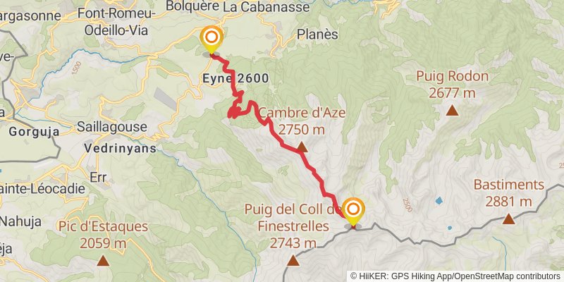 Haute Randonnée Pyrénéenne alt 12 Map