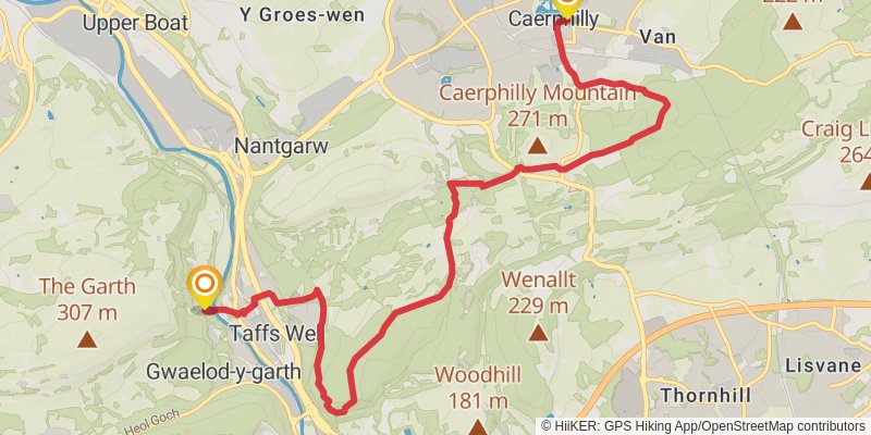 Celtic Way stage 18 Map