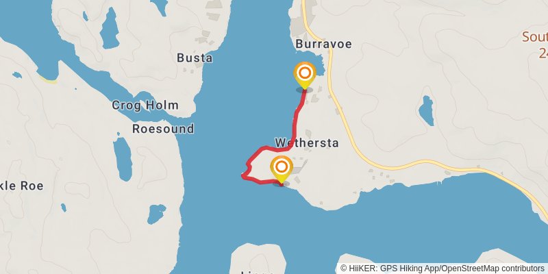 Coastal Walk of Shetland - West stage 7 Map