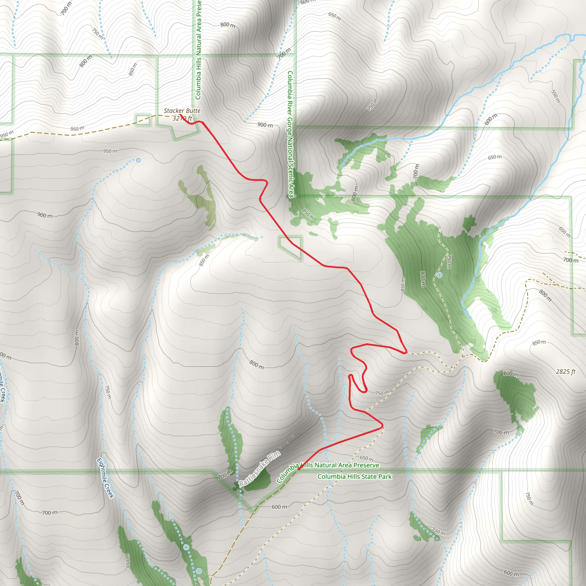Stacker Butte Walk mobile static map