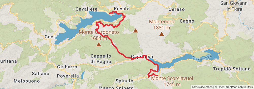 Sentiero Italia - Calabria Section stage 50 Map