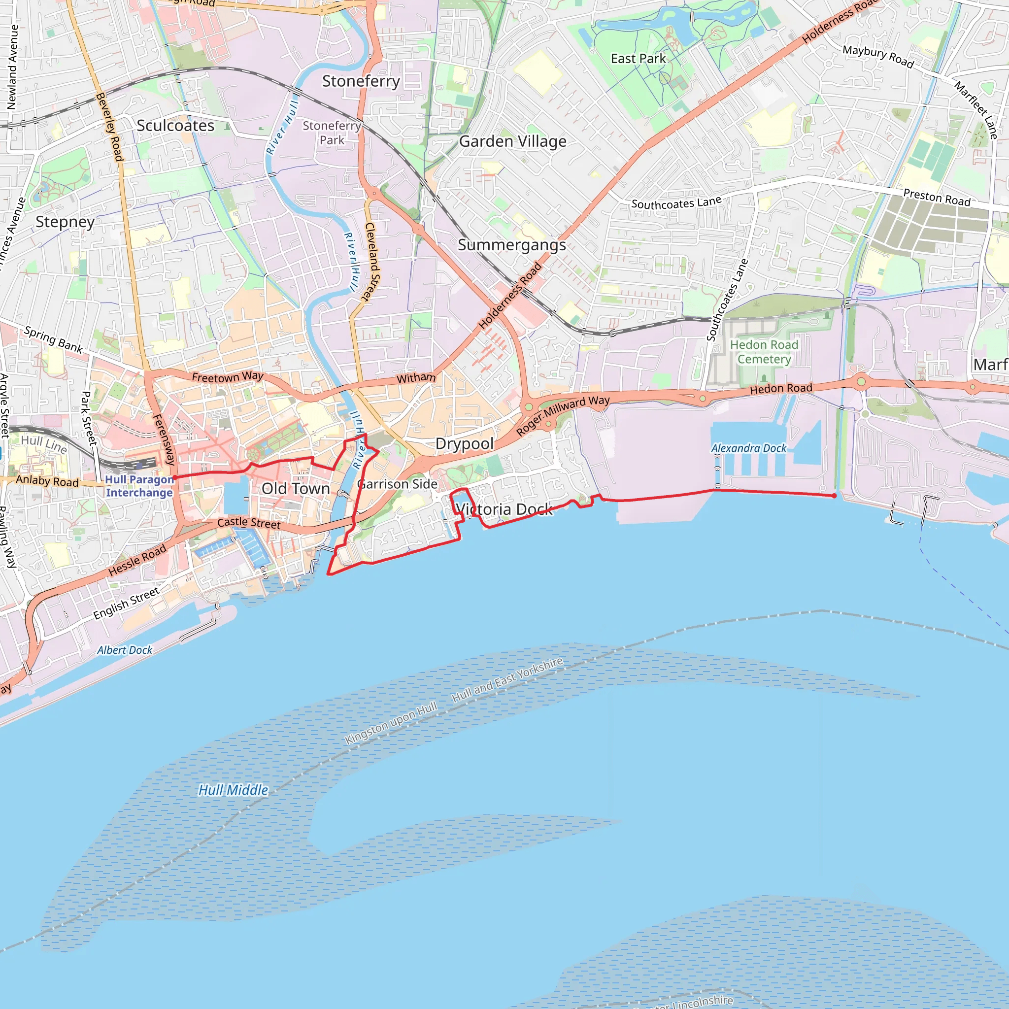 Hull Walk mobile static map