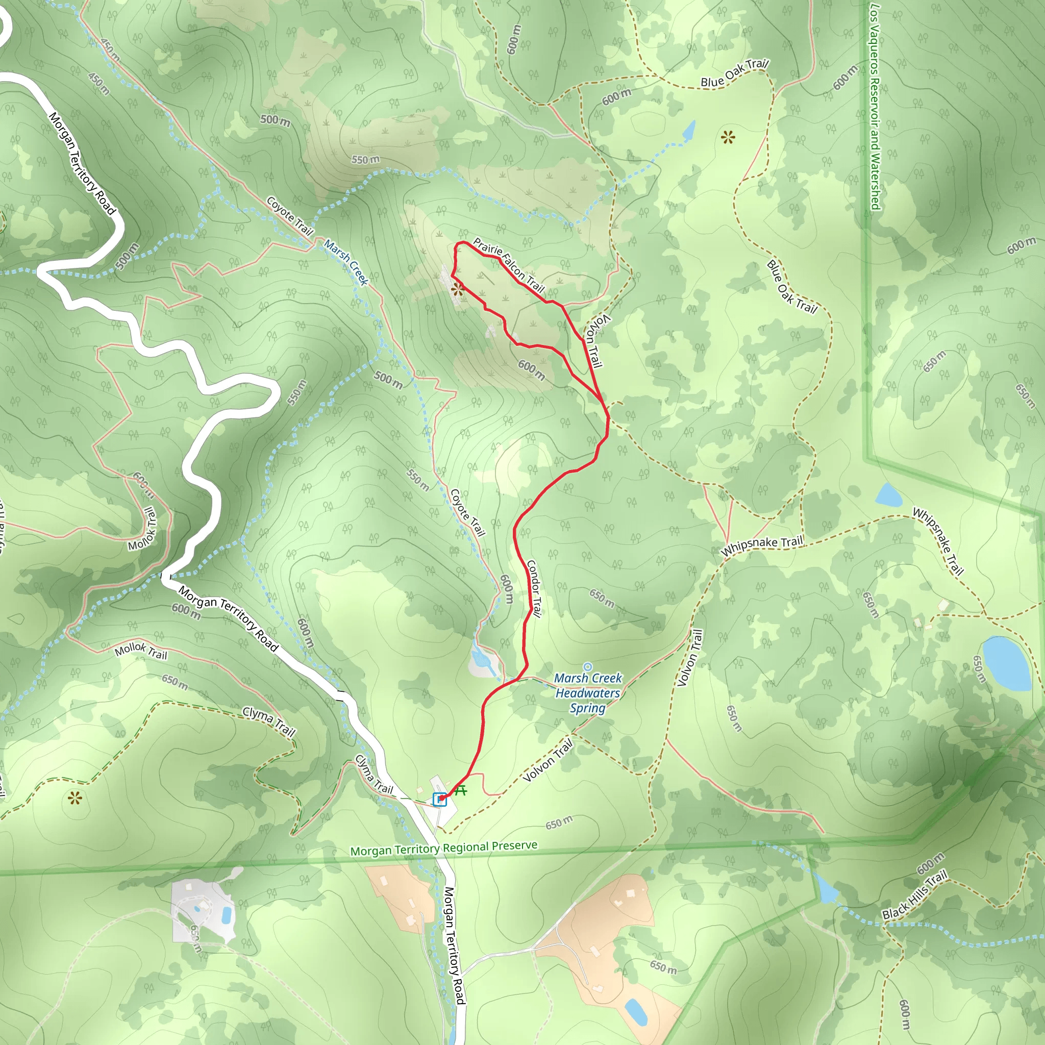 Condor Trail and Prairie Falcom Loop Trail mobile static map