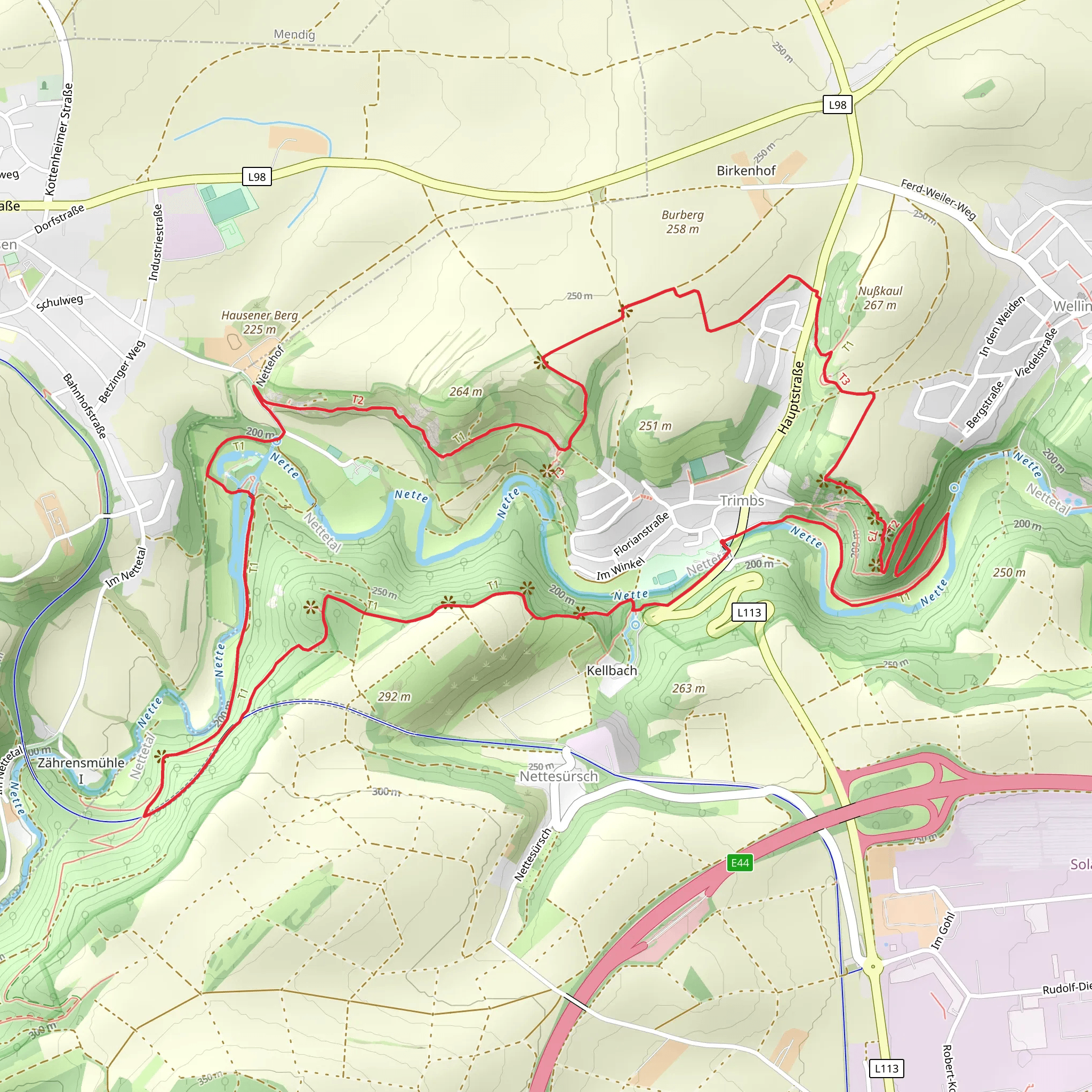 Nette-Schieferpfad Loop mobile static map