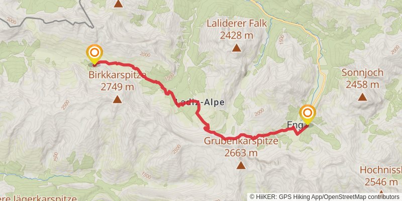 Adlerweg stage 9 Map