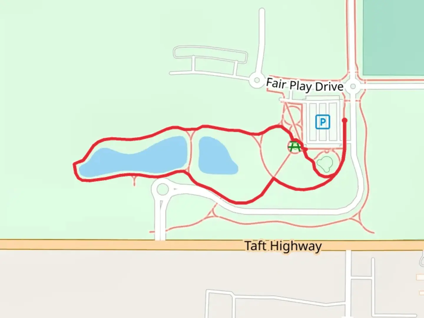 An image depicting the trail Fair Play Drive Loop and its surrounding area.