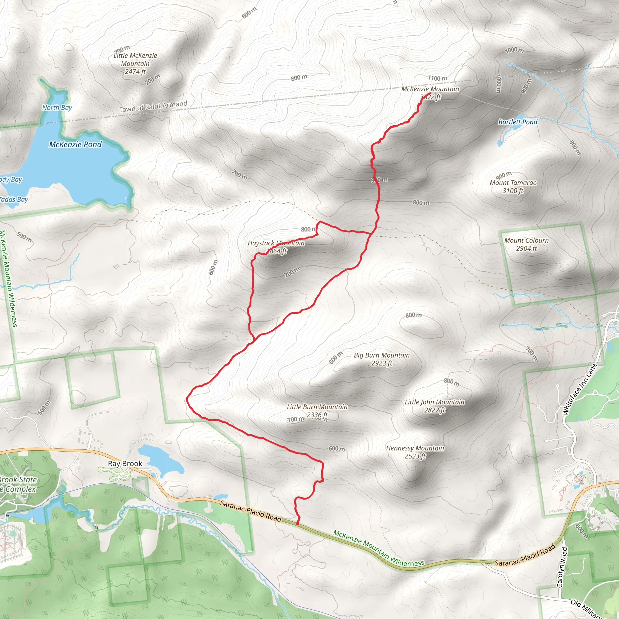 McKenzie Mountain Loop mobile static map