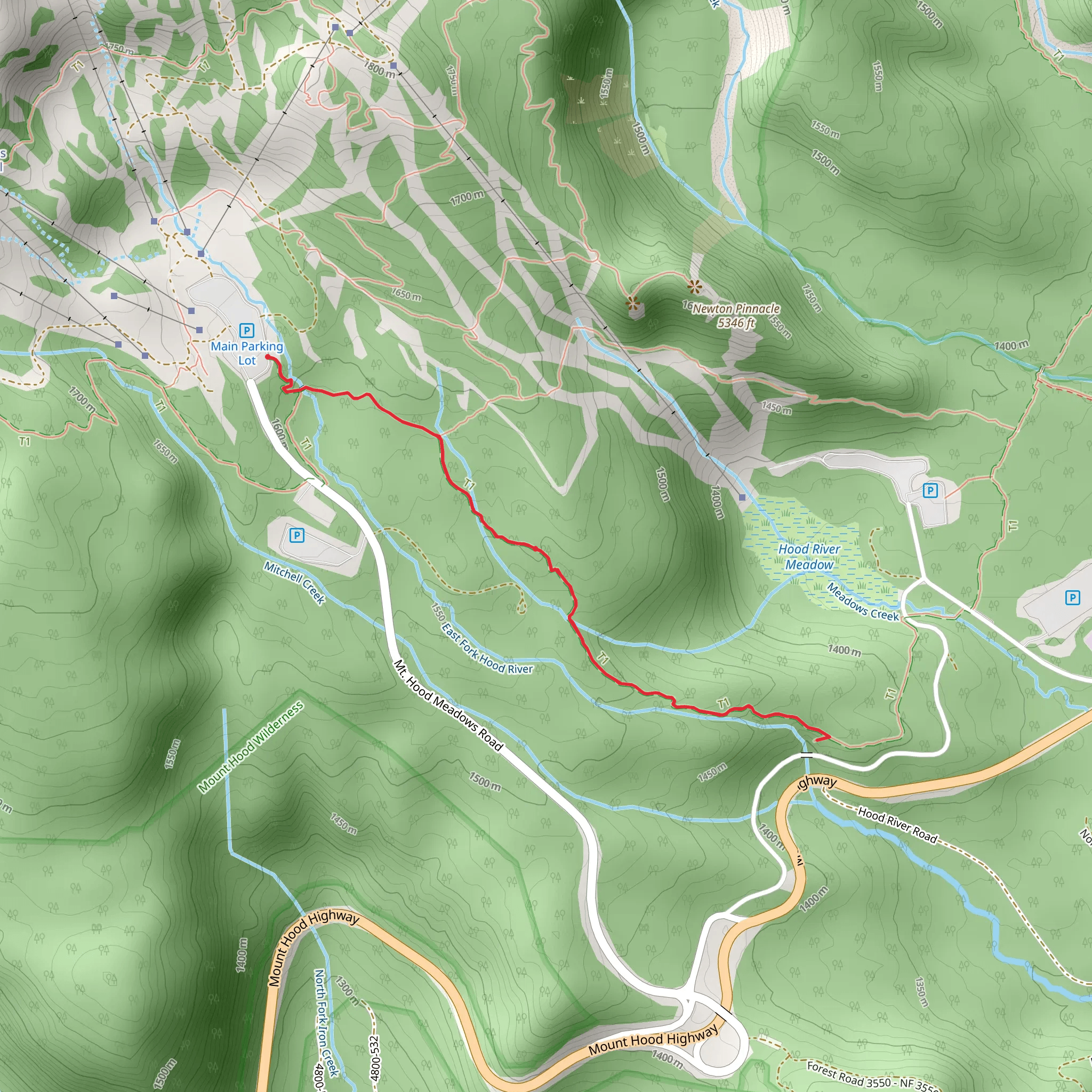 Sahale Falls via Umbrella Falls Trail mobile static map
