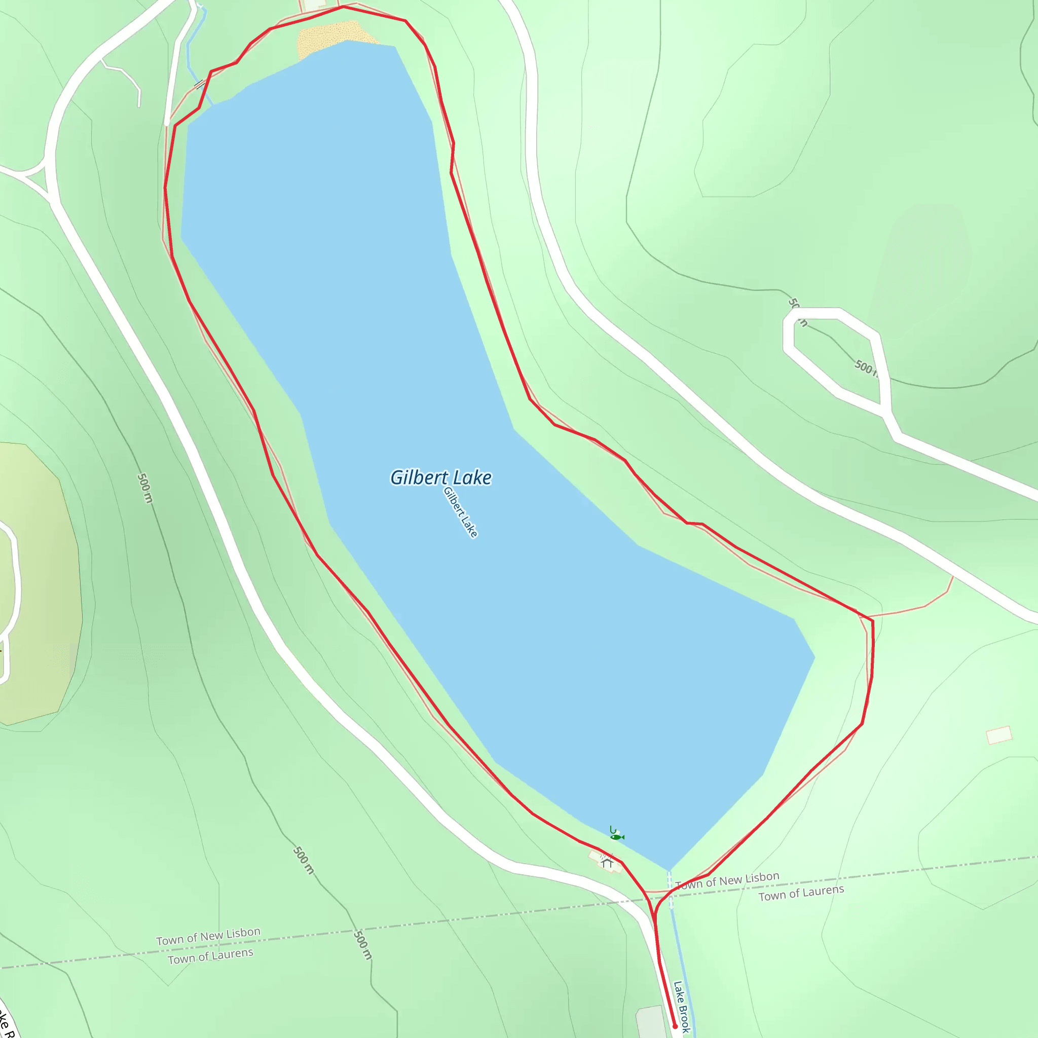 Gilbert Lake Loop Trail from Gross Road mobile static map