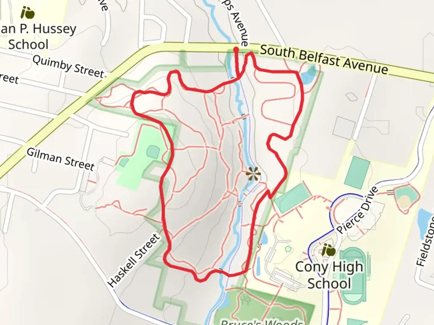 An image depicting the trail Outer Trail and its surrounding area.