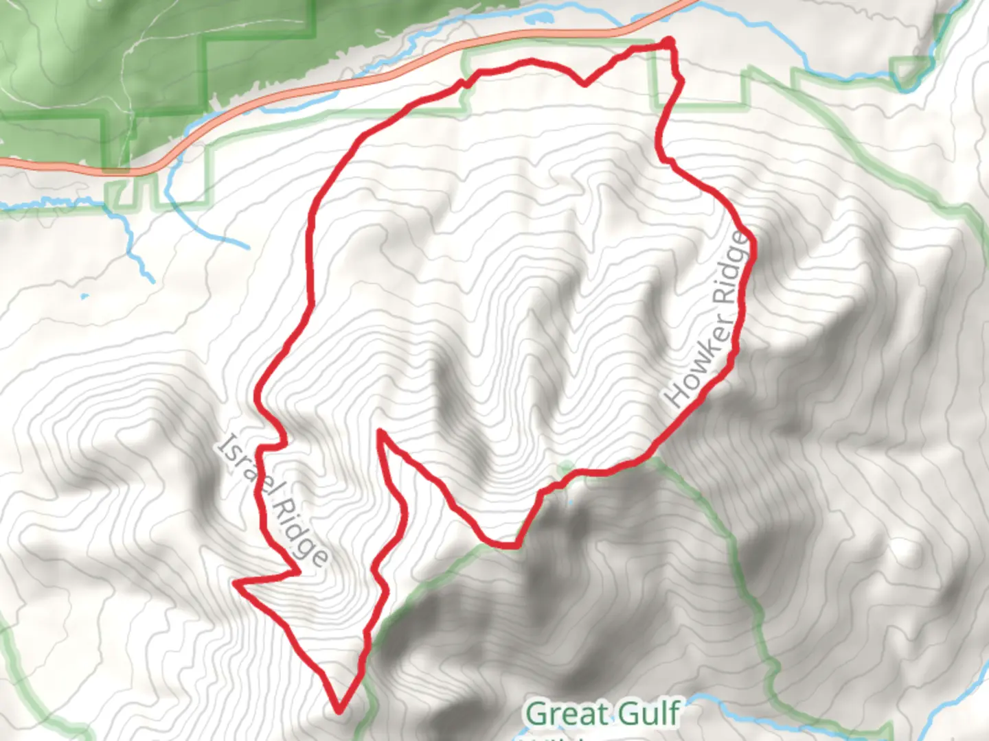 An image depicting the trail Howker Ridge Loop and its surrounding area.