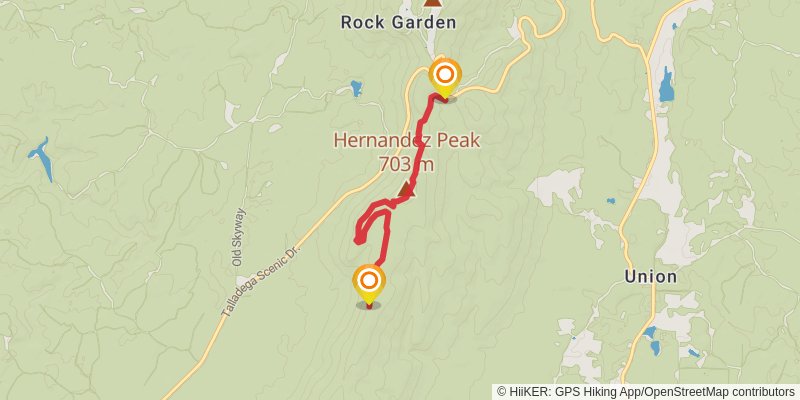 Cave Creek Trail Pinhoti Trail Loop stage 2 Map
