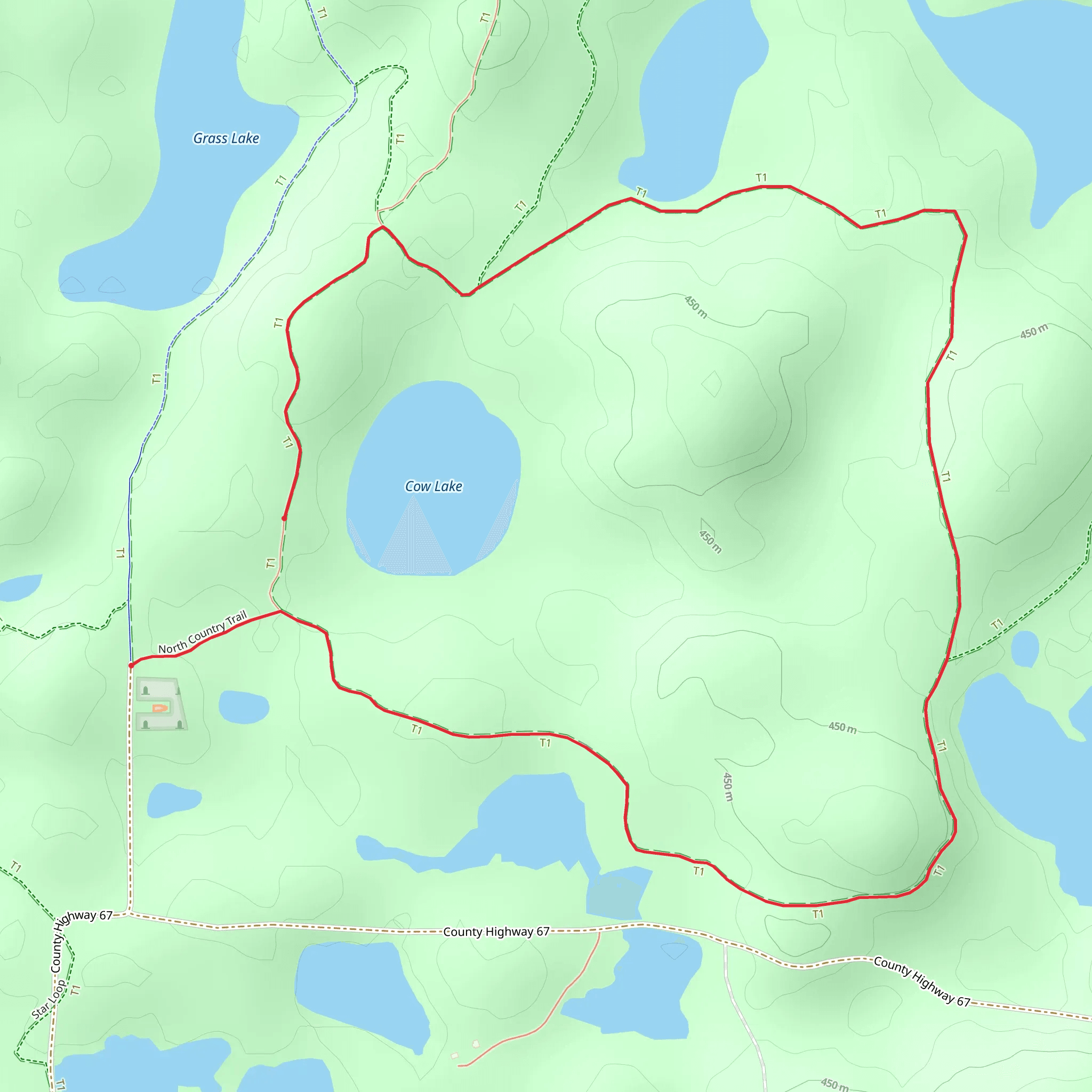 Cow Lake Loop mobile static map