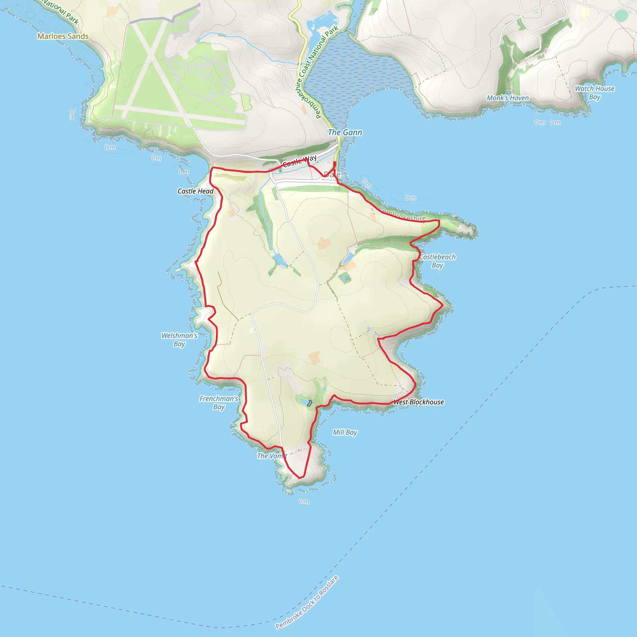 Dale Peninsula Walk mobile static map