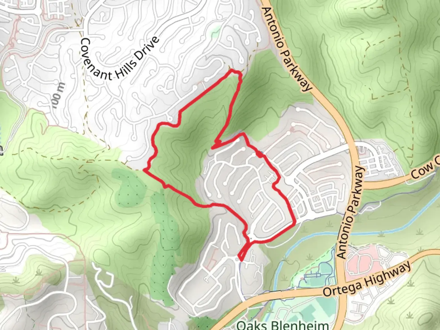 An image depicting the trail Rancho Mission Viejo Loop and its surrounding area.
