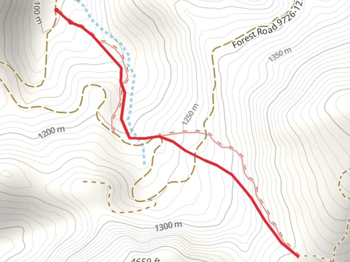 An image depicting the trail Robinson Gulch Trail and its surrounding area.