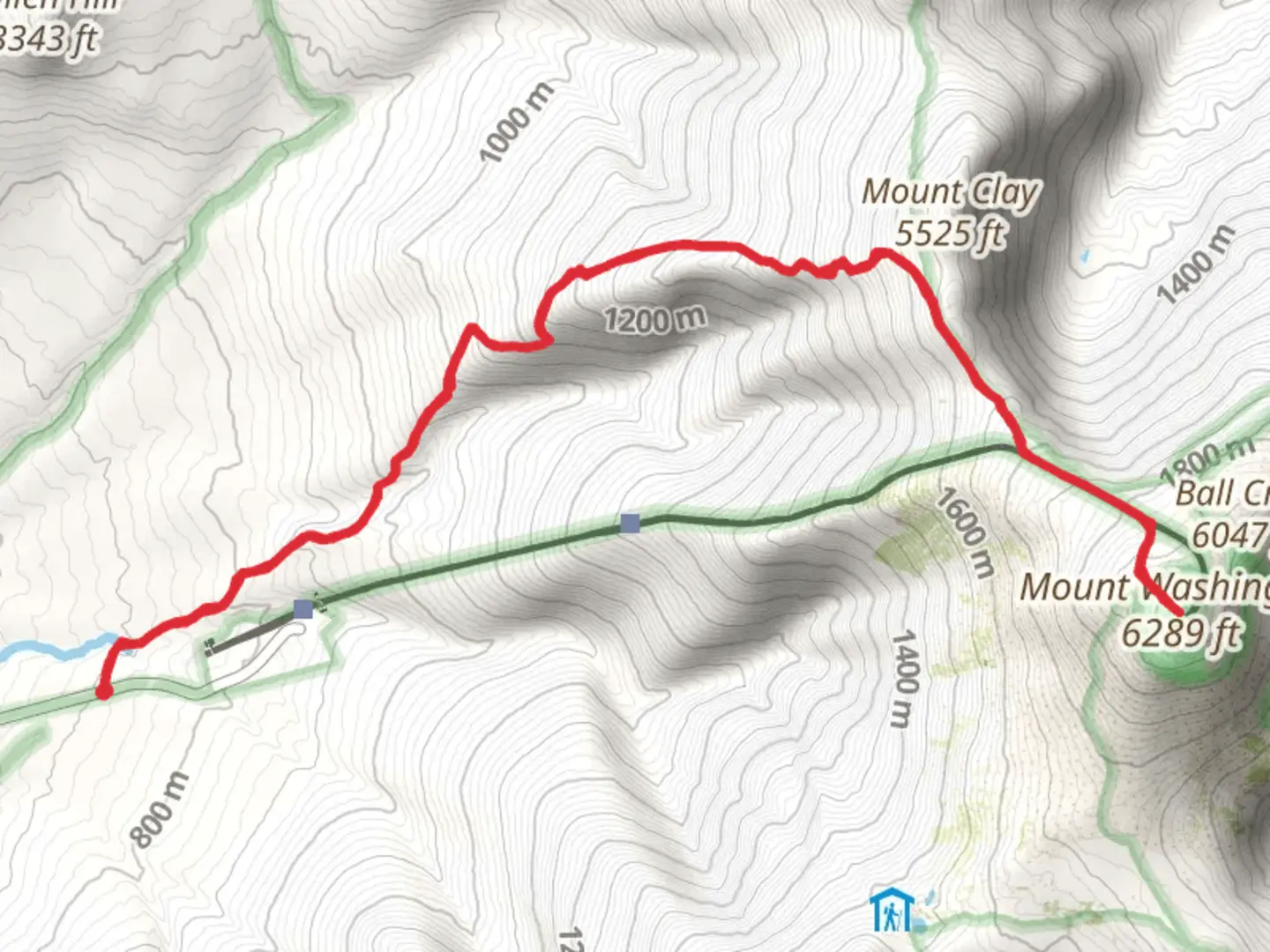 An image depicting the trail Marshfield Base Station to Summit Trail and its surrounding area.