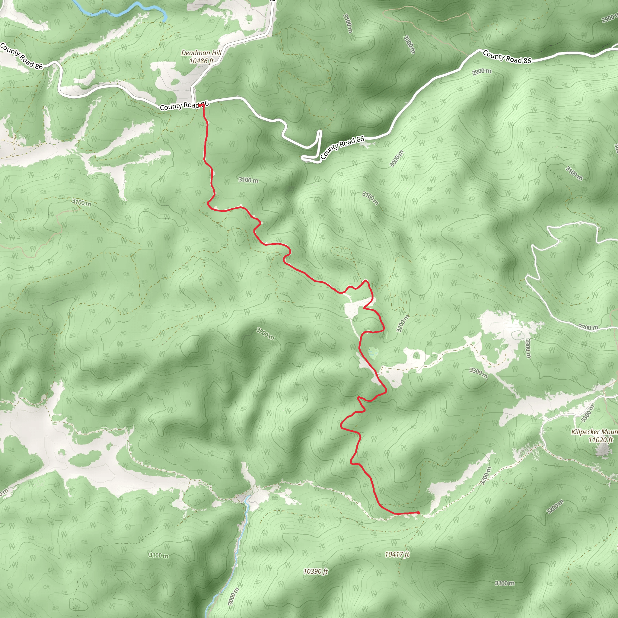 Roaring Creek mobile static map
