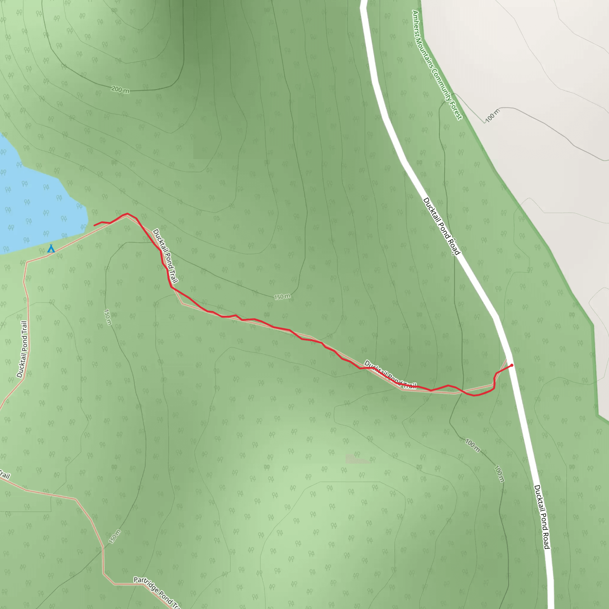 Wilson Pond from Ducktail Pond Road mobile static map