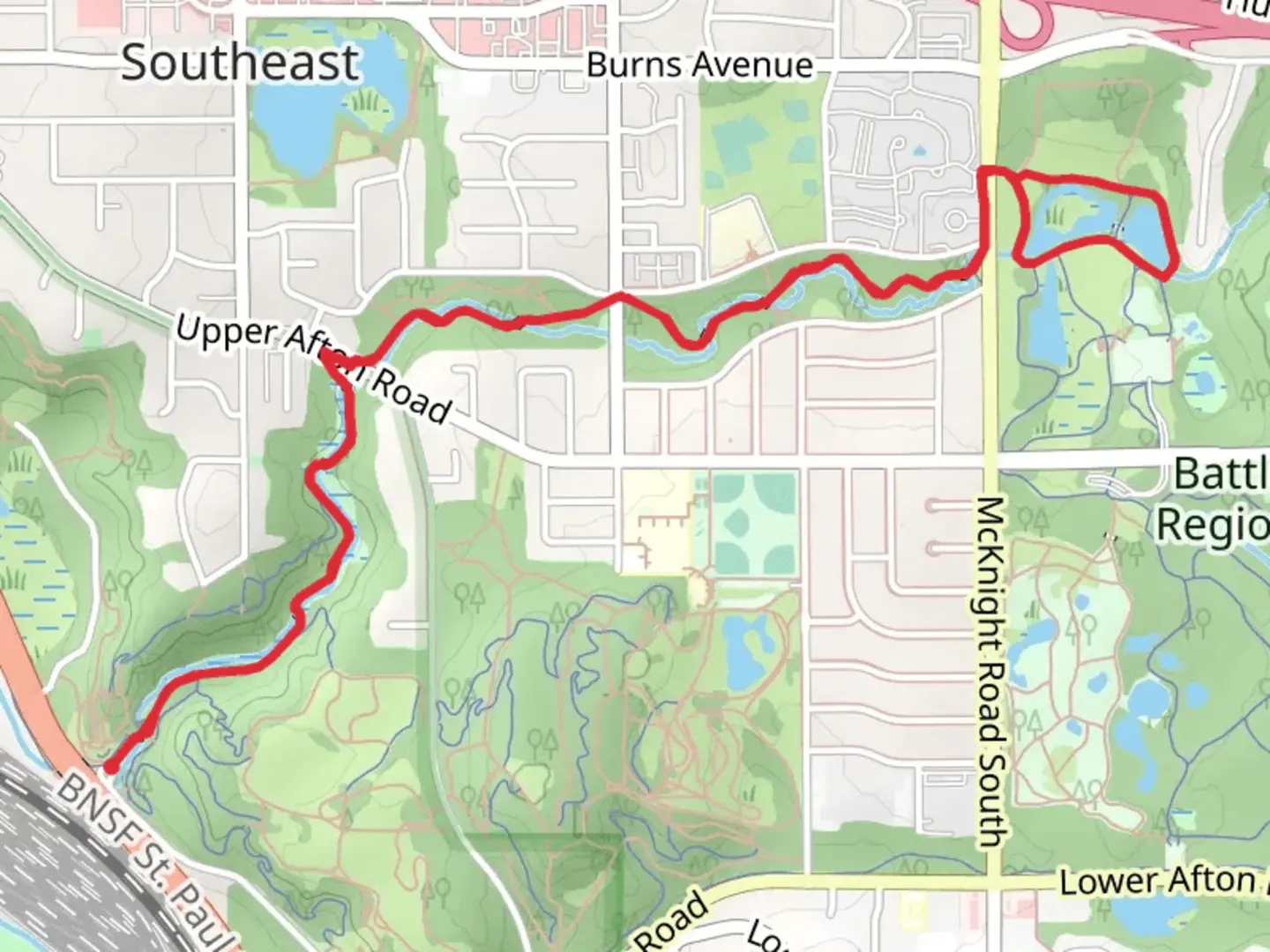 An image depicting the trail Battle Creek Regional Trail and its surrounding area.