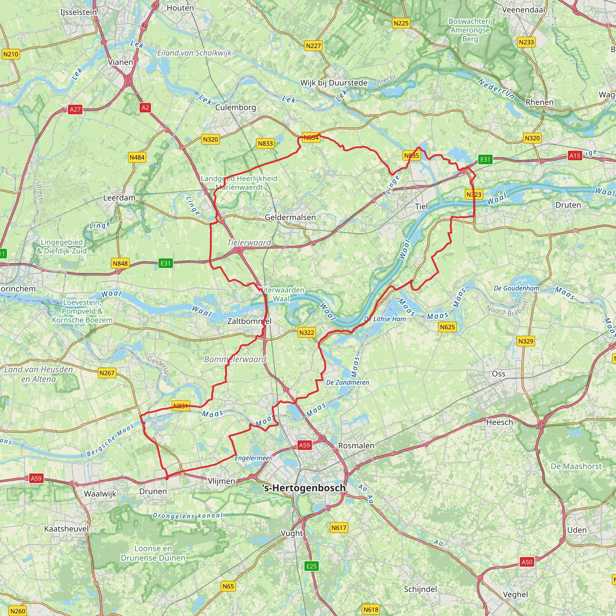 Drunen Loop mobile static map