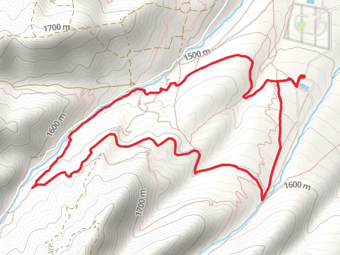 An image depicting the trail Serengeti Trail and City Creek Loop and its surrounding area.