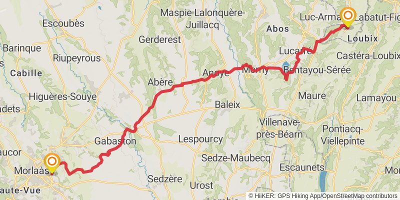 Camino Menton-Candanchu via Arles stage 56 Map