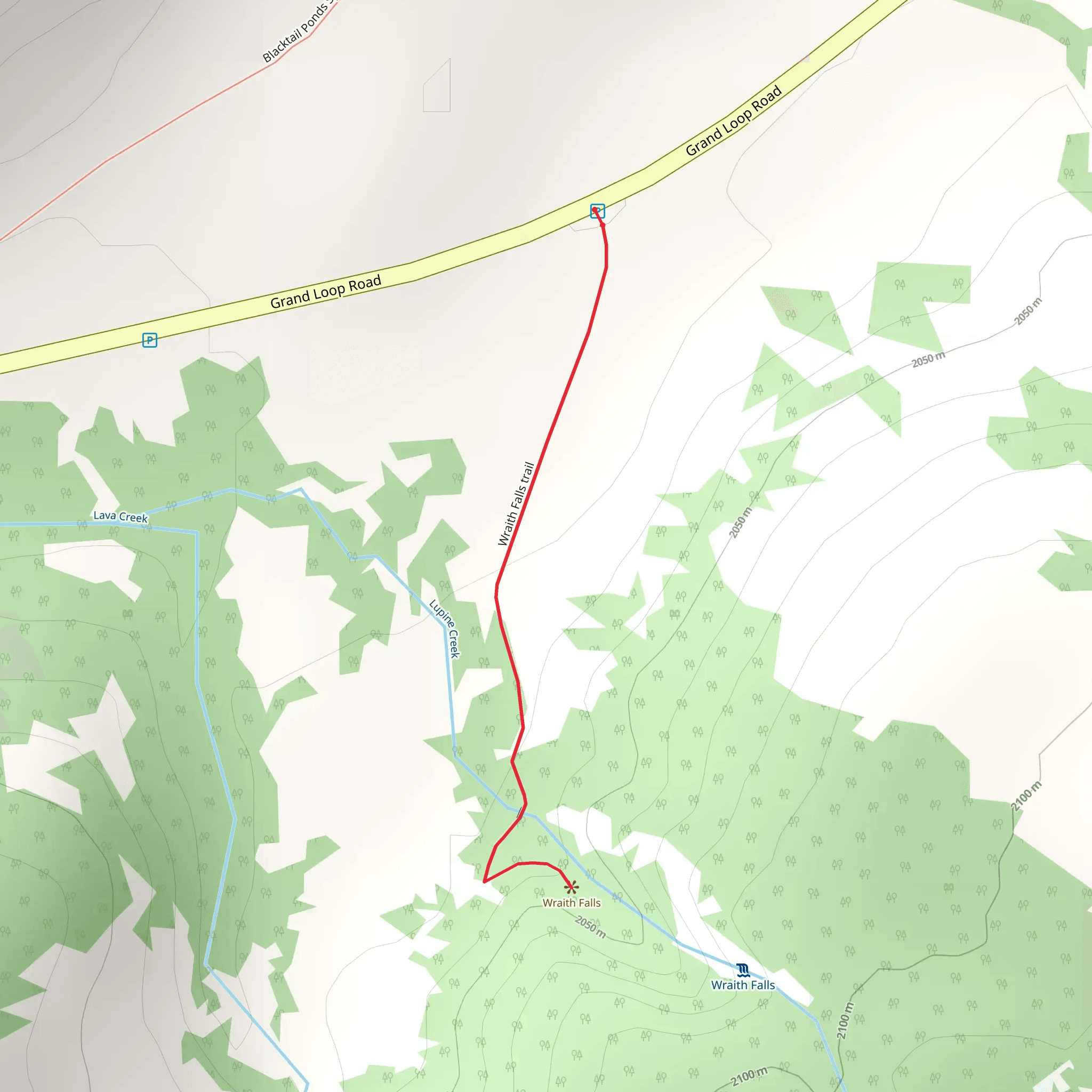 Wraith Falls Trail mobile static map