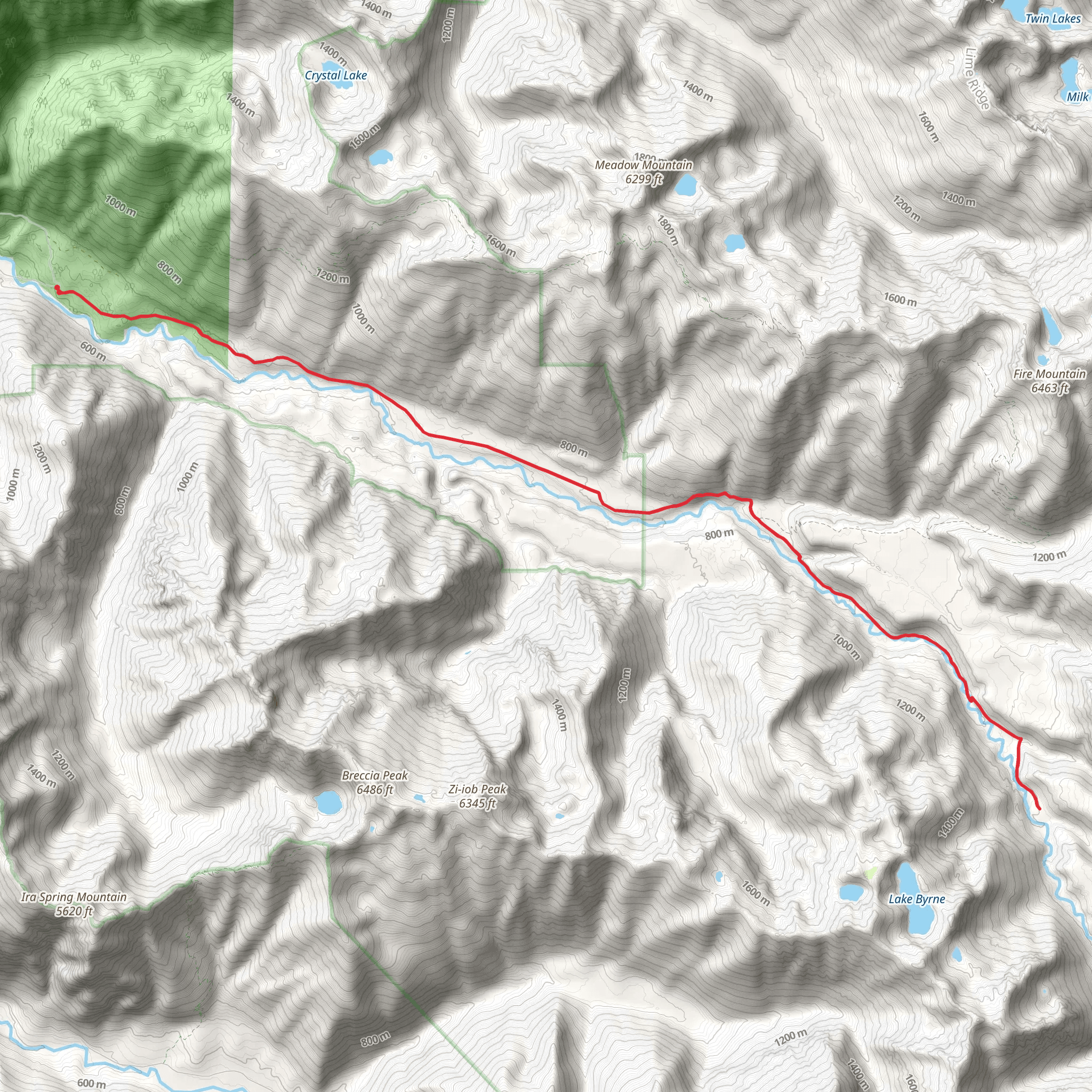 White Chuck - Upper White Chuck Trail mobile static map