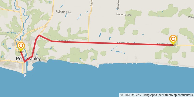 Waterfront Trail stage 46 Map