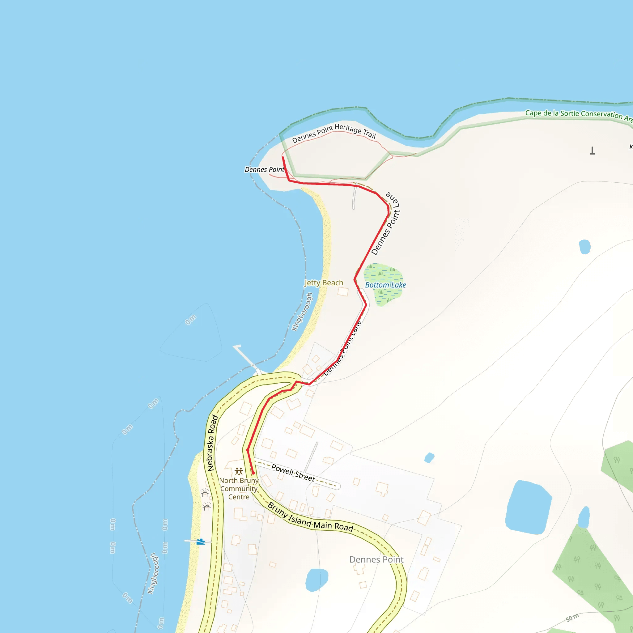 Dennes Point Heritage Trail mobile static map