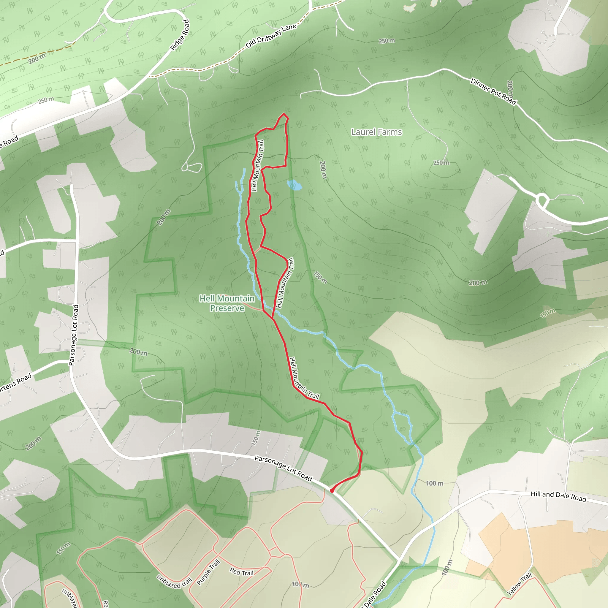 Hell Mountain Trail mobile static map