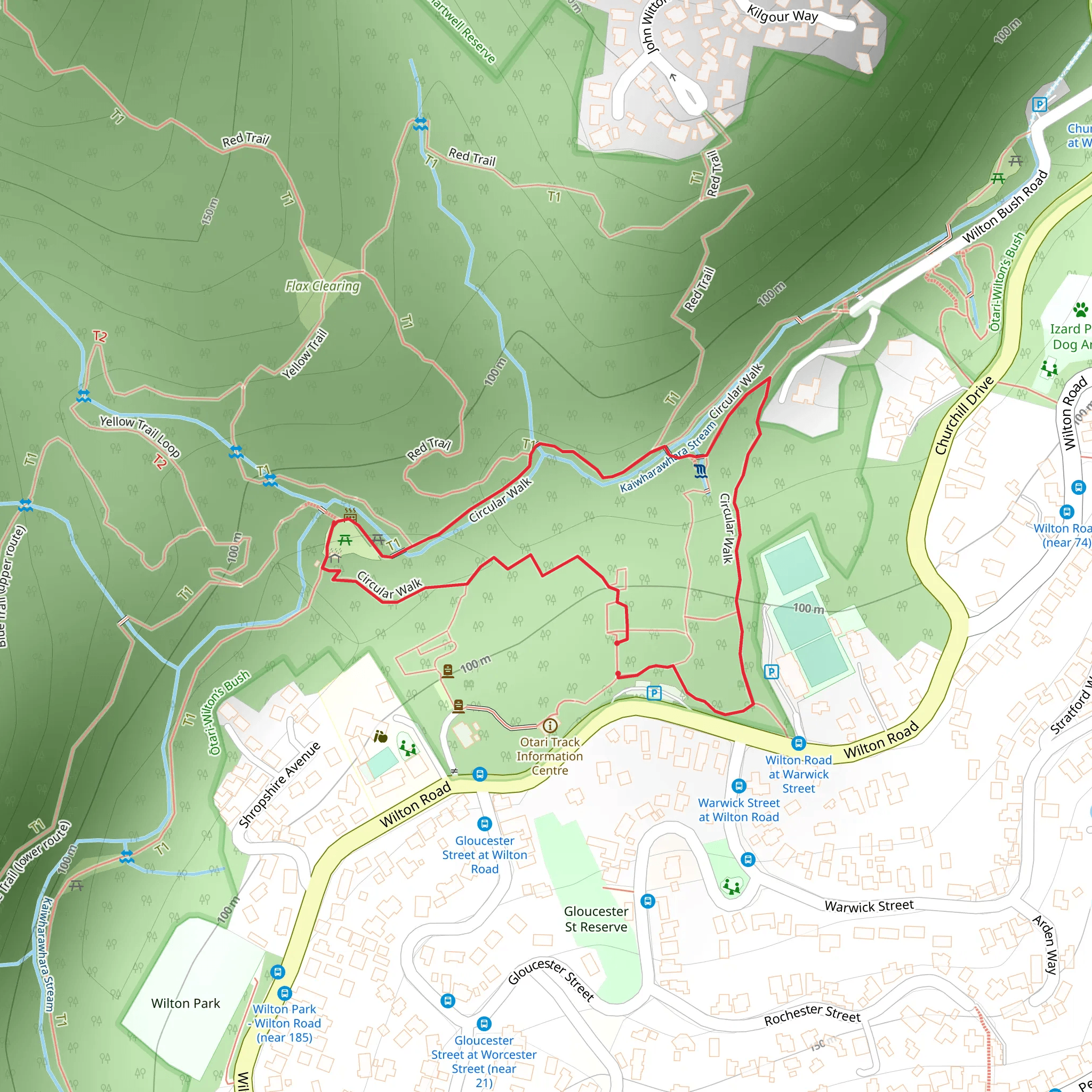 Otari - Wilton’s Bush Circular Walk mobile static map