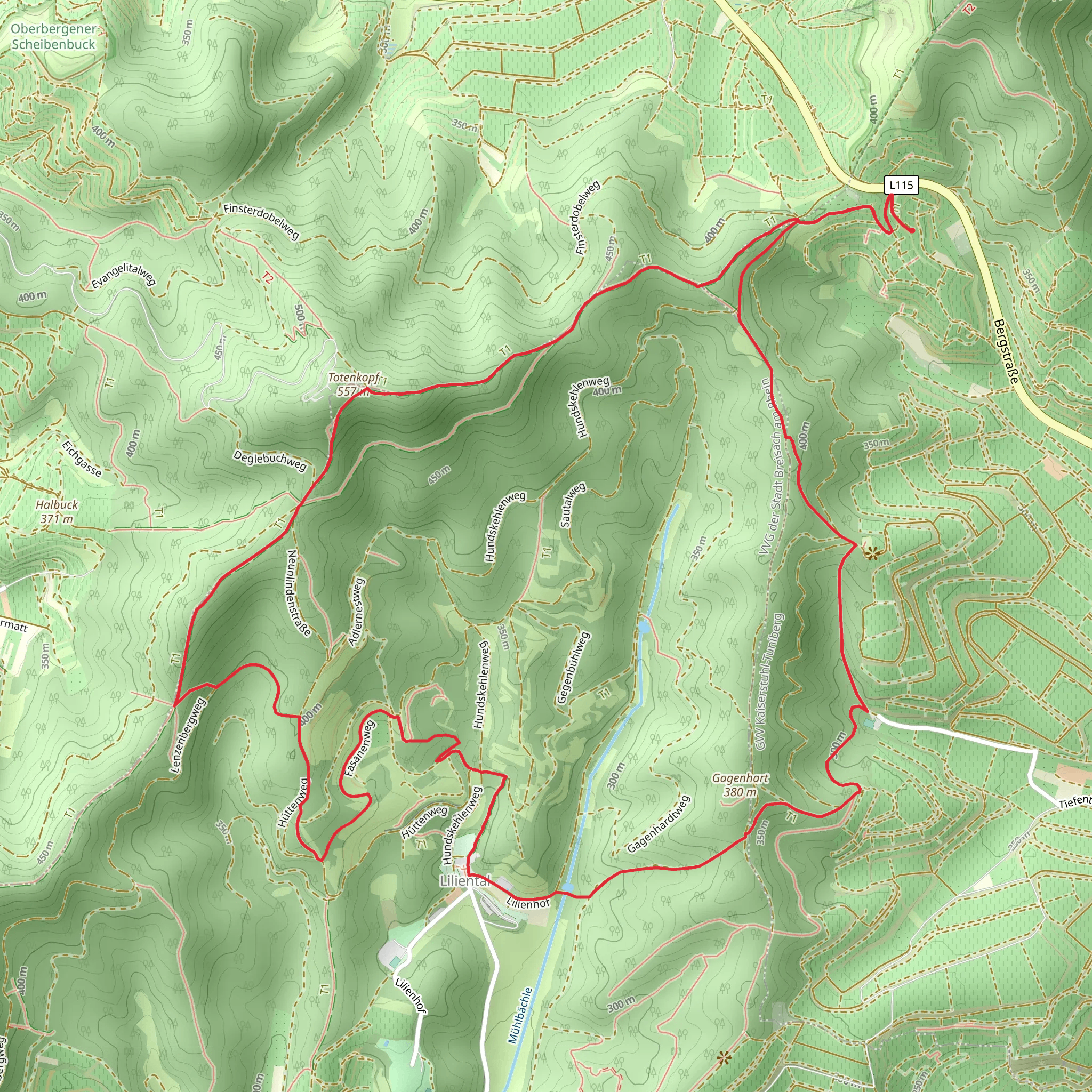 Gierstein - Adlerhorstsattel and Unterer Fischweier mobile static map