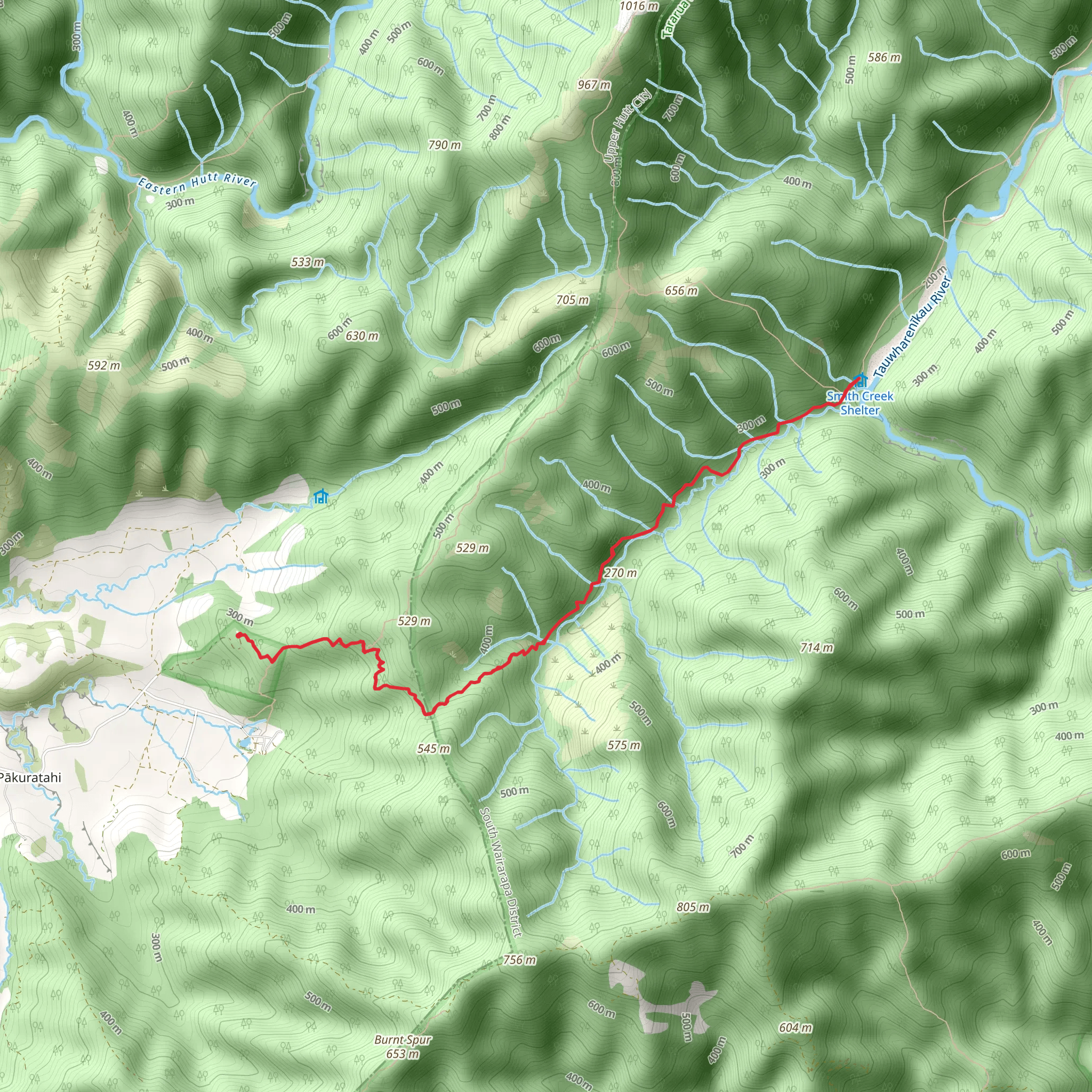 Smith Creek - Tauherenikau River mobile static map