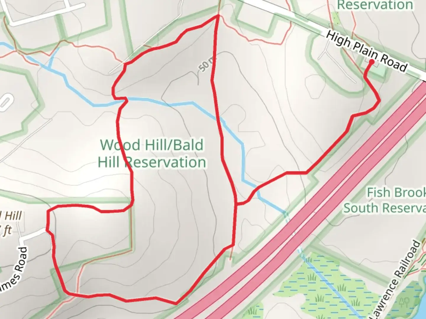 An image depicting the trail Bluestar Memorial Trail and its surrounding area.