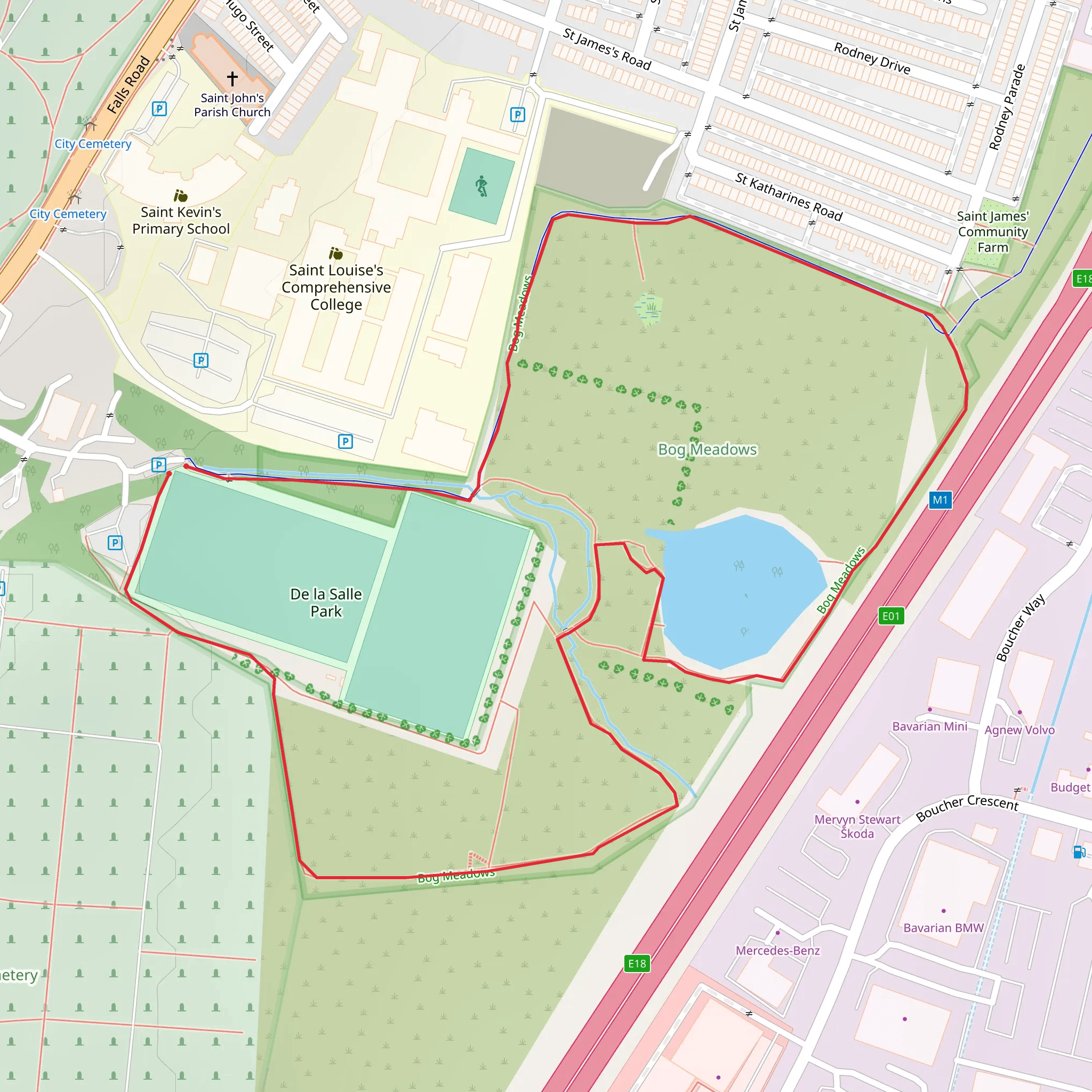 Bog Meadows mobile static map