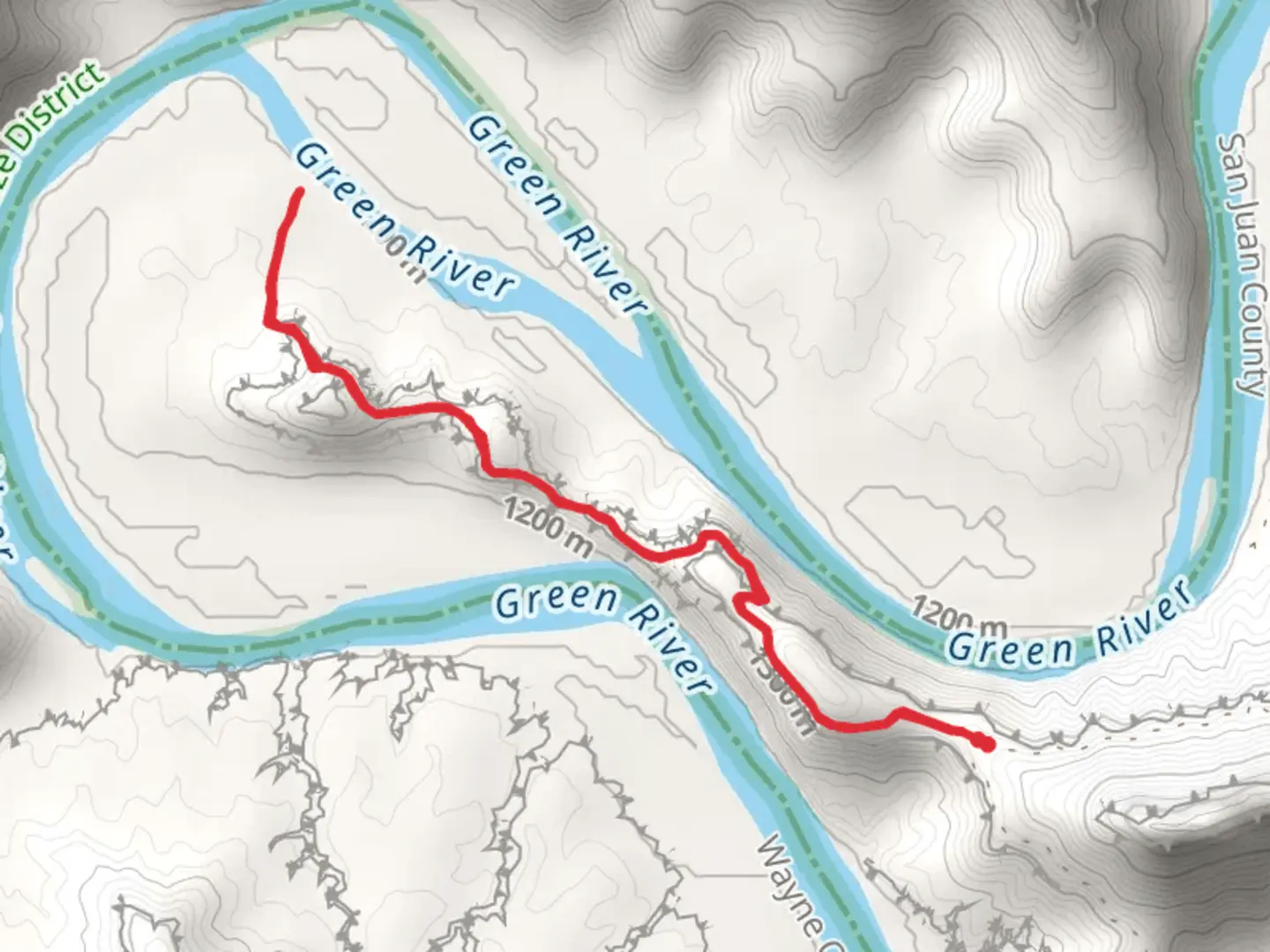 An image depicting the trail Fort Bottom Ruins Trail and its surrounding area.