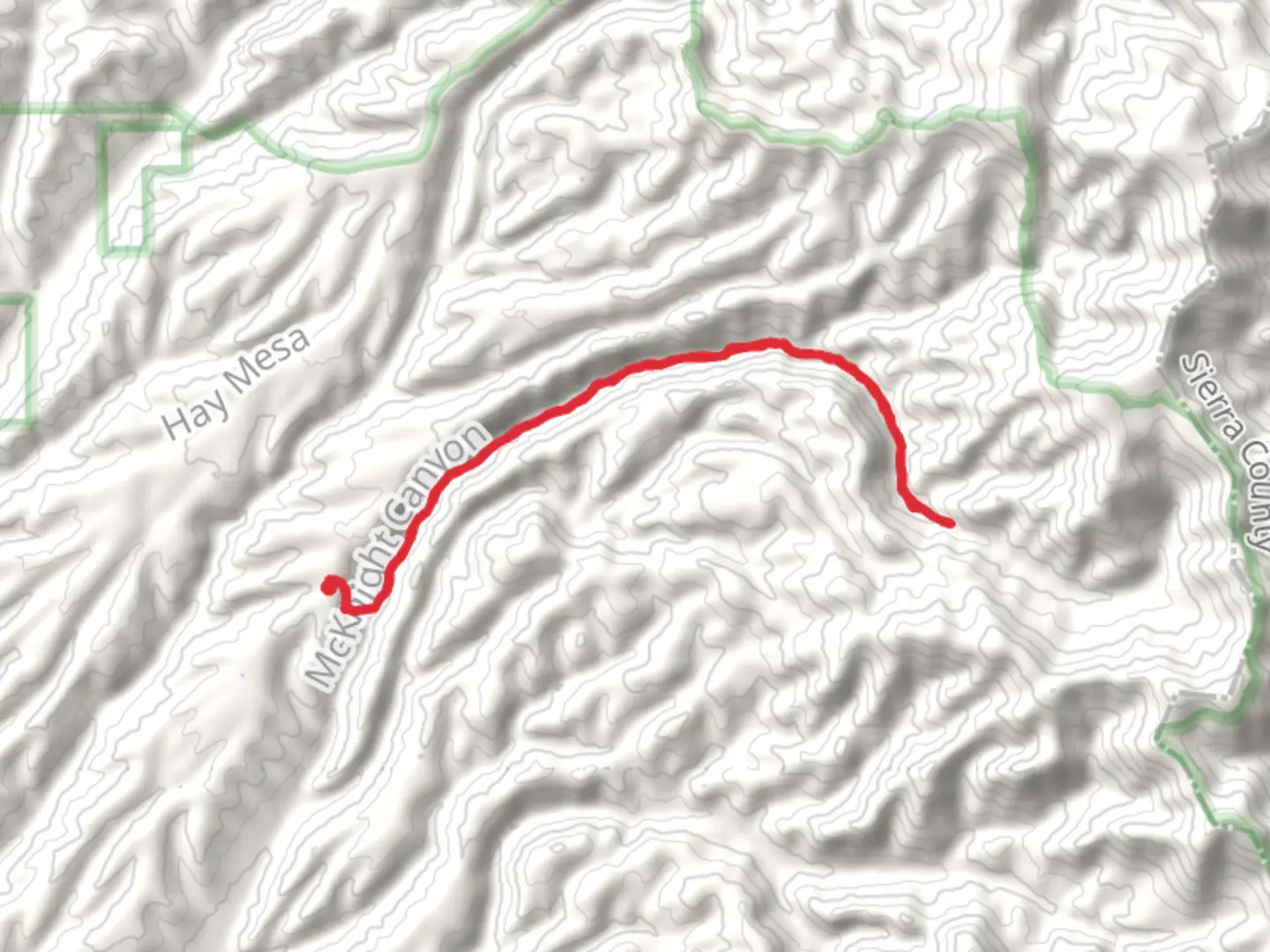 An image depicting the trail McKnight Canyon Short Trail - Powderhorn Ridge Road and its surrounding area.