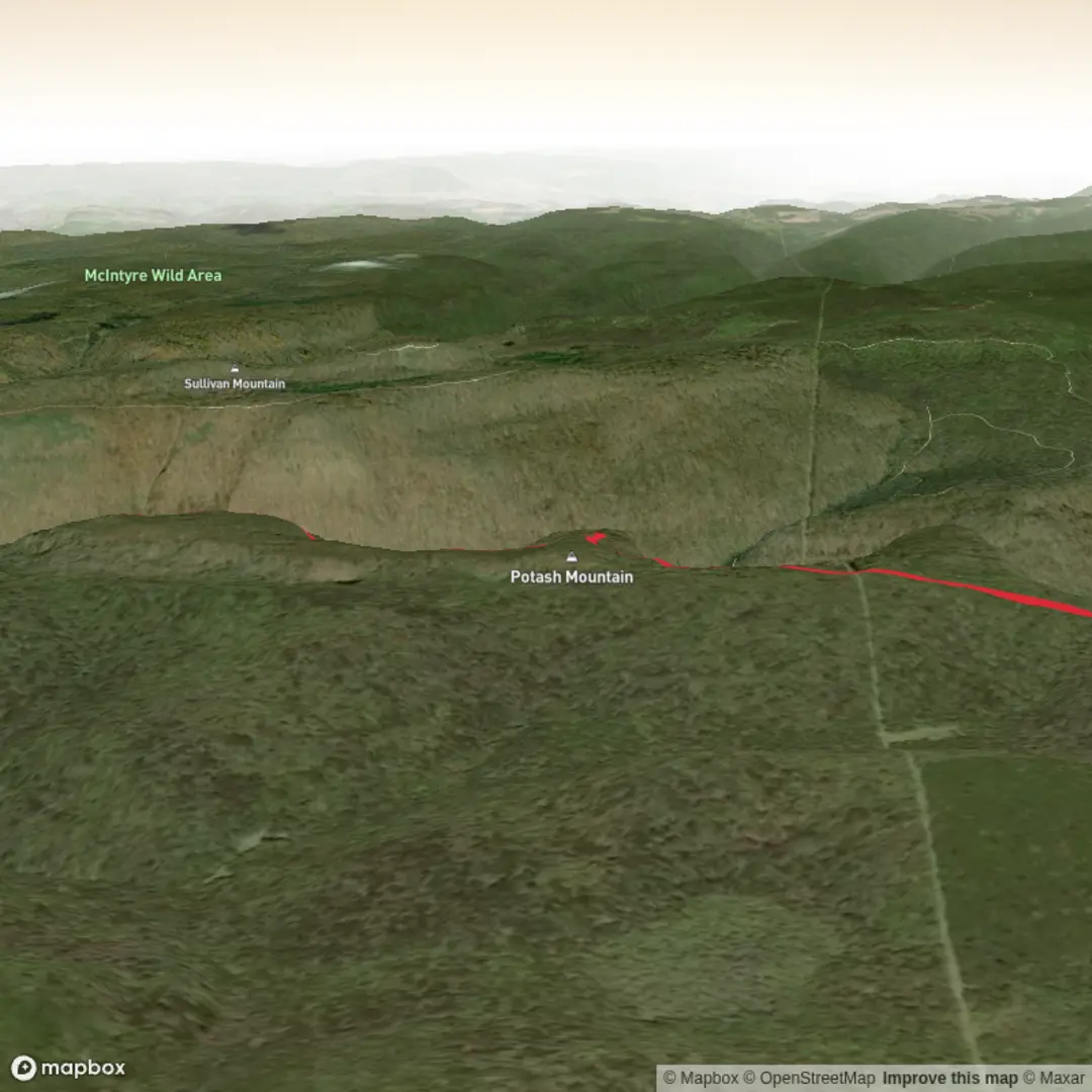 An image depicting the trail Potash Mountain and its surrounding area.
