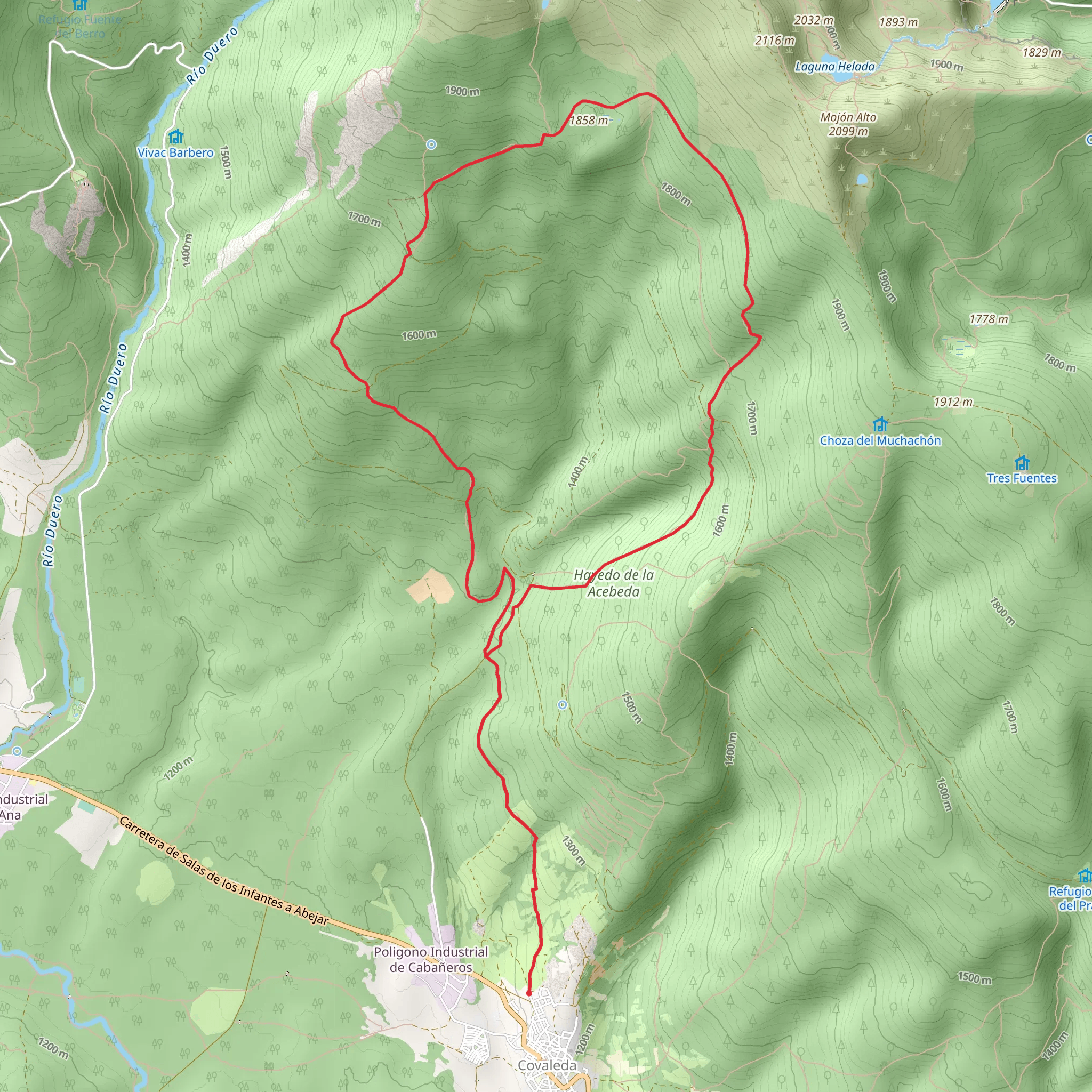 Route through the Valley of the Paul PR SO 76 mobile static map