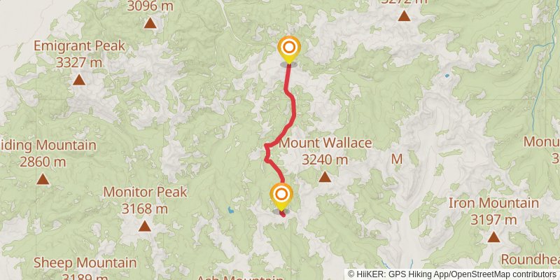 Passage Creek via Wallace Pass Trail stage 2 Map
