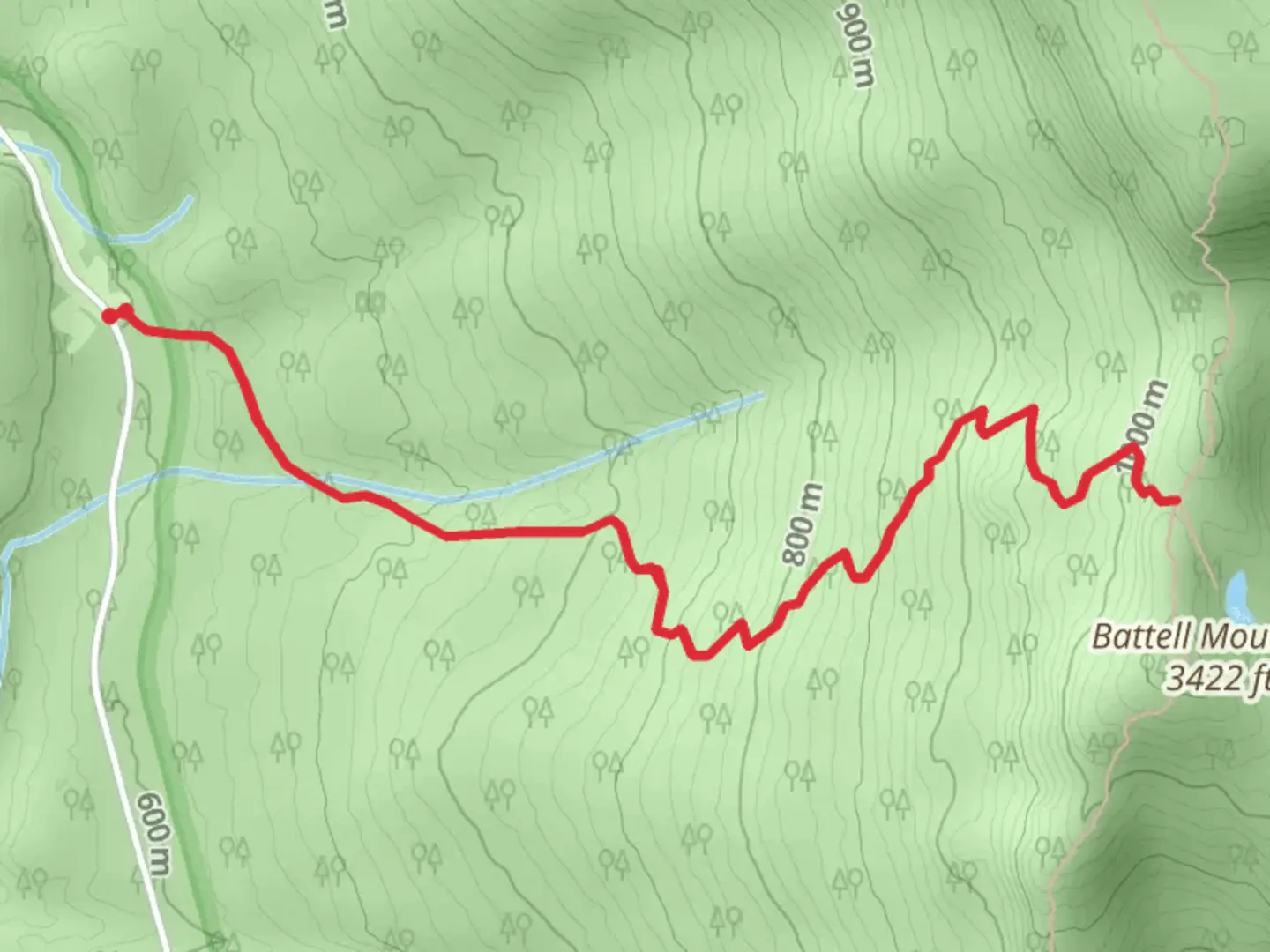 An image depicting the trail Skylight Pond West Trail and its surrounding area.