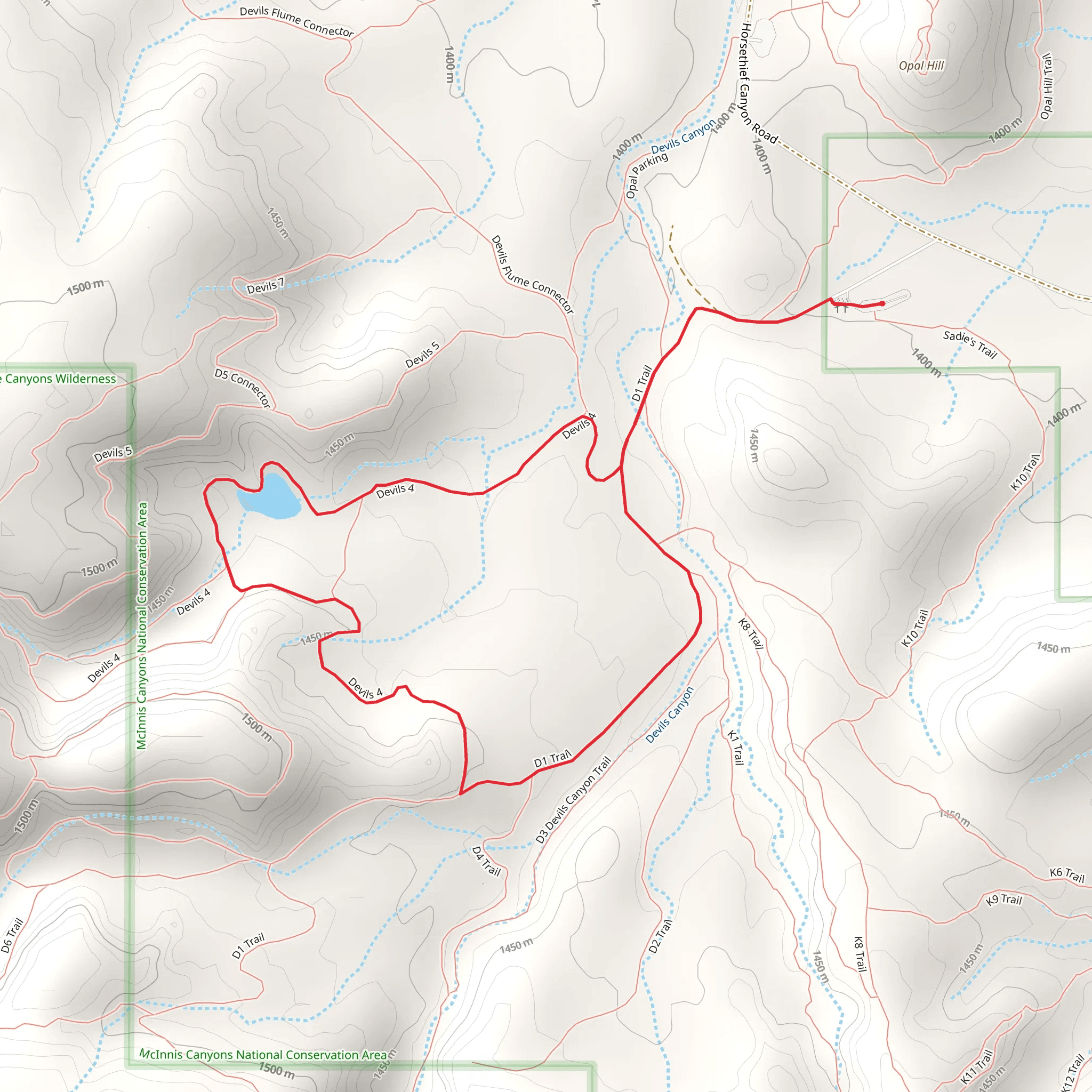 Devils 4 - D1 Loop Trail mobile static map