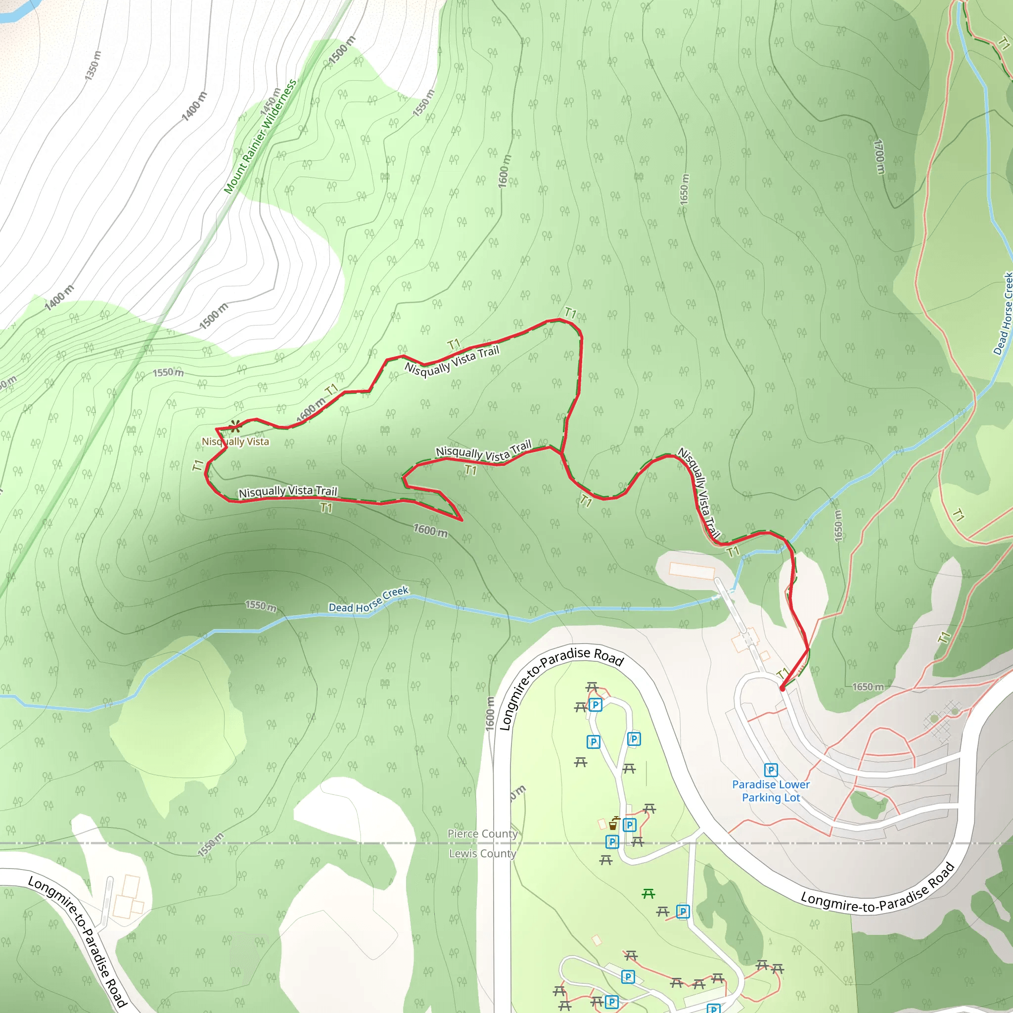 Nisqually Vista Loop mobile static map