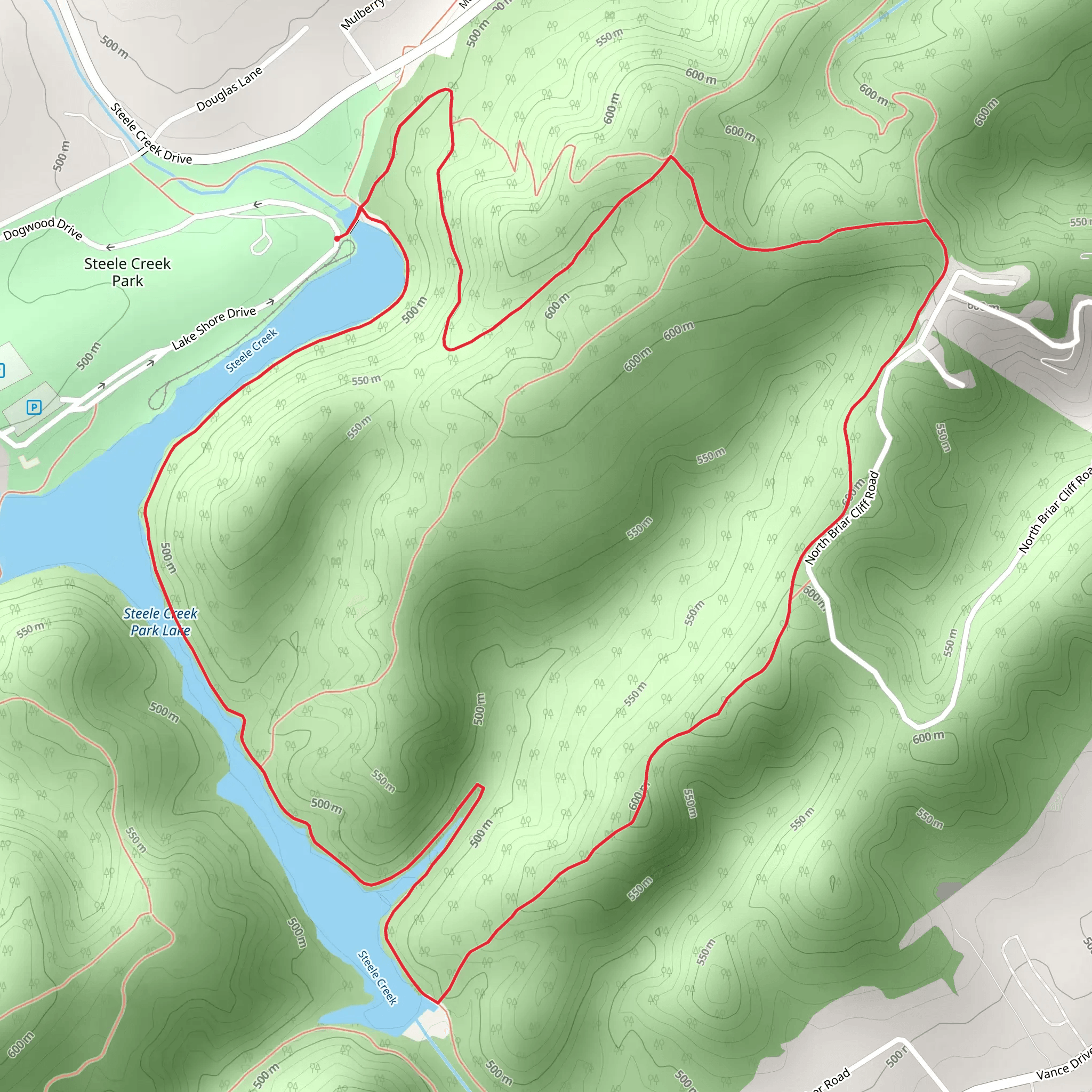 Steele Creek Park Loop - East mobile static map