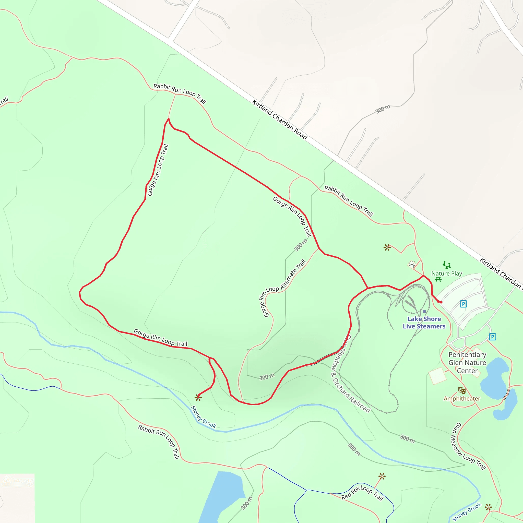 Gorge Rim Loop Trail mobile static map