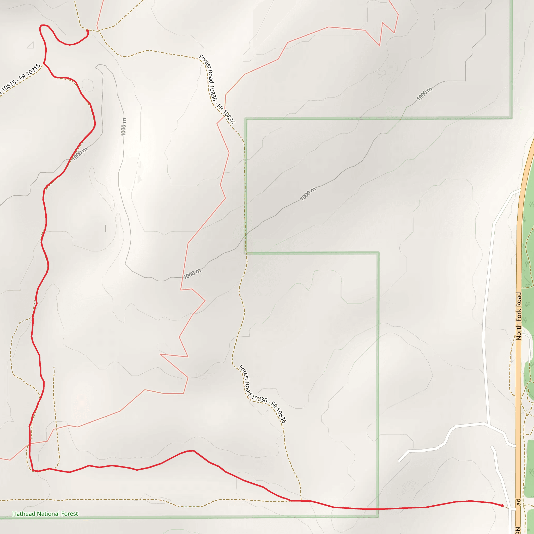 Teakettle Trail mobile static map